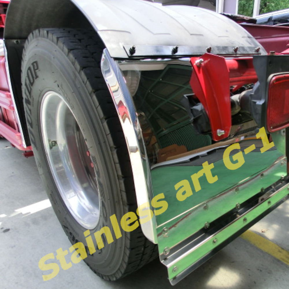 T/S製 トレーラーフェンダー STDタイプ 延長アリ　Ｒ／Ｌ（４枚）セット